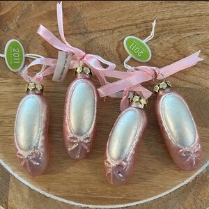 Pink Ballet Shoe Christmas tree Ornaments NEW pointe shoes
